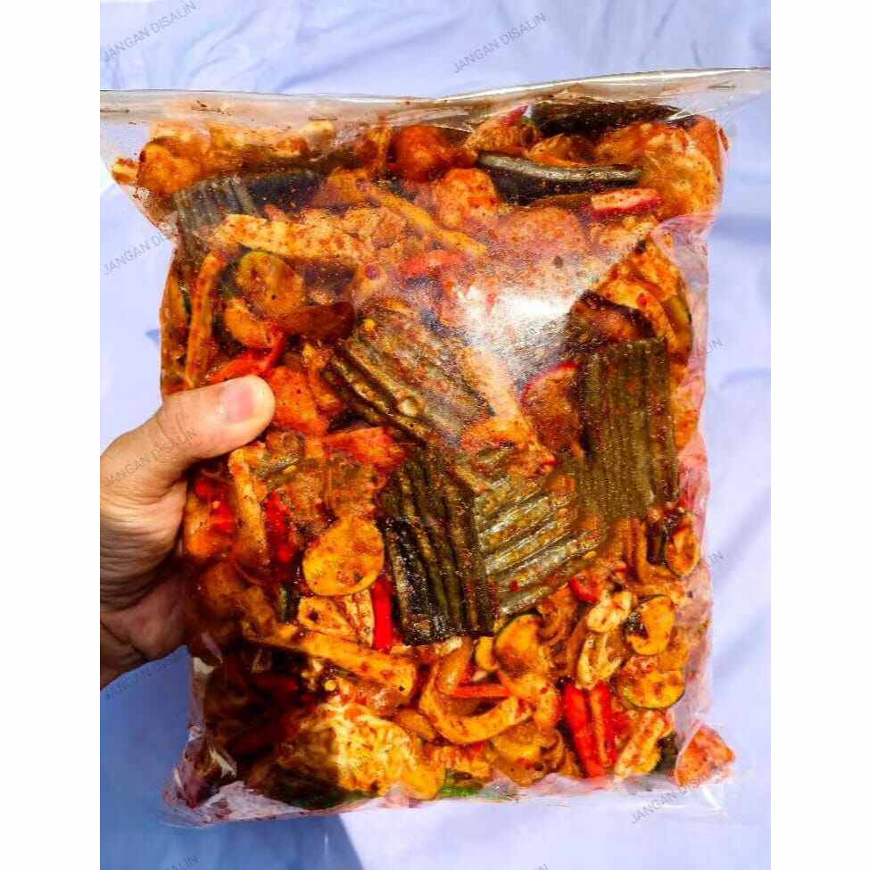 

sebring seblak kering rongsok pedas daun jeruk mix 1 kg cemilan camilan enak grosir jajanan murah