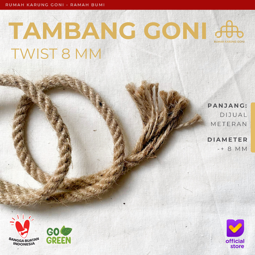Tali Tambang Goni 8 MM - Tampar Manila Serat Sisal - Distributor Tali Rami Sisal Alami