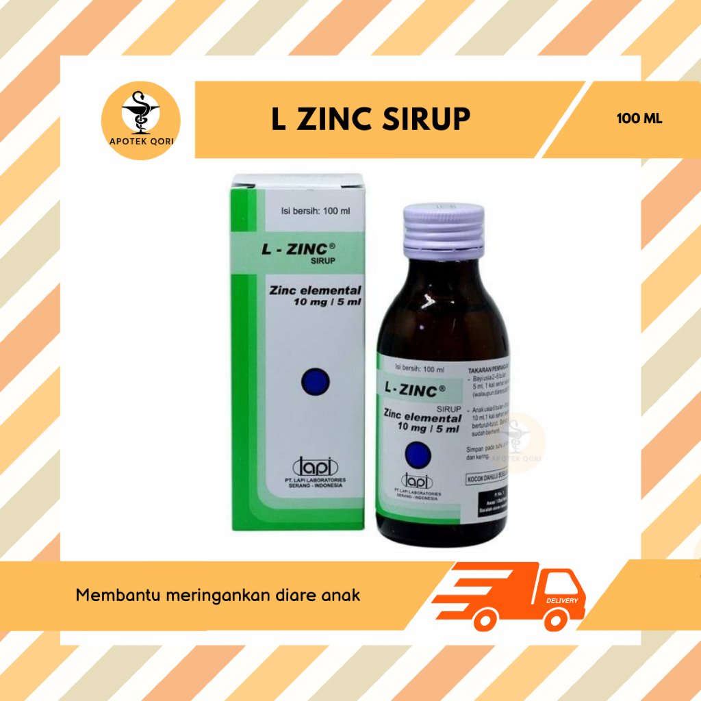 L-ZINC SIRUP 100 ML/ZINC SULFATE MONOHYDRATE/MERINGANKAN DIARE ANAK