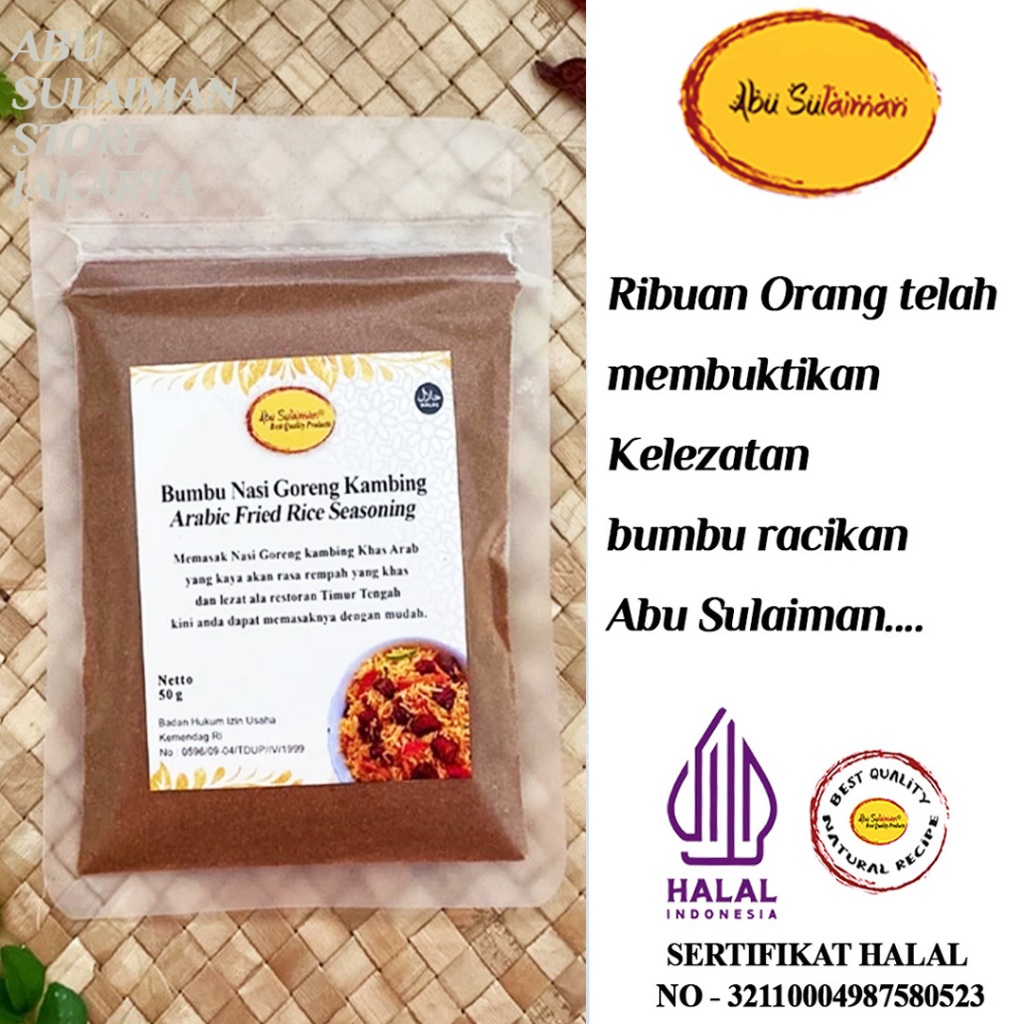 

Bumbu Nasi Goreng Kambing / Arabian Fried Rice Seasoning / Bumbu Nasi Goreng Kambing Abu Sulaiman