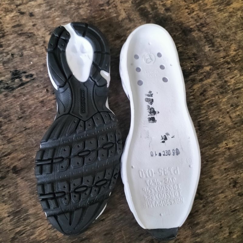 outsole sol sepatu anak baby running sneakers nb 530 hitam putih