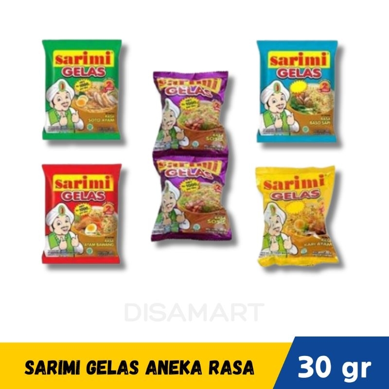 

Sarimi Gelas Aneka Rasa 30 gr Satu Renceng Isi 10 pcs