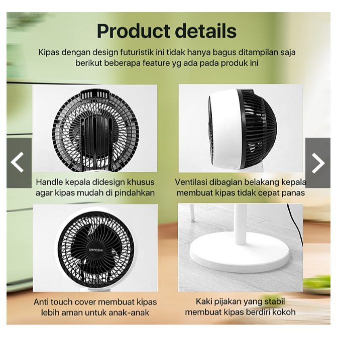 KIPAS ANGIN/KIPAS ANGIN BERDIRI/ROTATIONFAN MIYOSHI / KIPAS ANGIN AC/KIPAS ANGIN MINIMALIS / KIPAS A