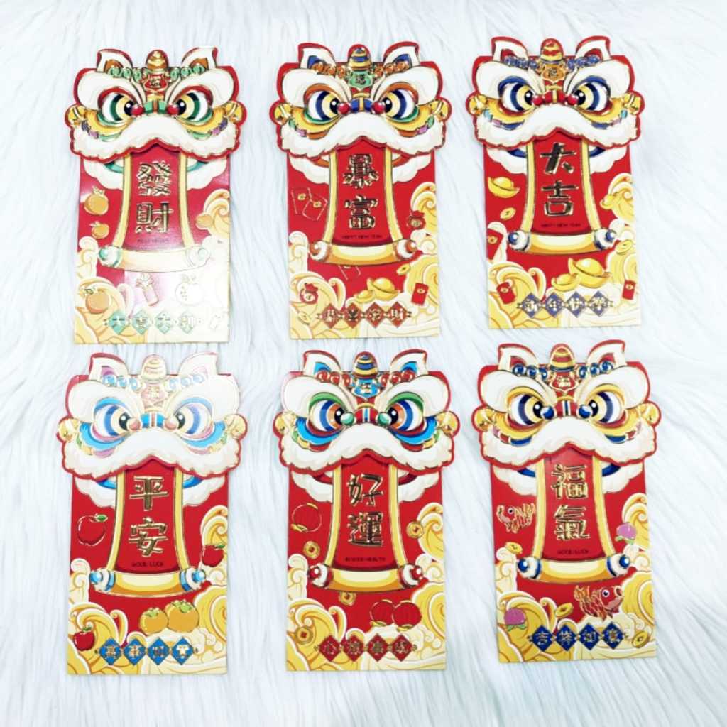 

Angpao Imlek Barongsai 4072 Ukuran Besar Isi 6 Pcs Import
