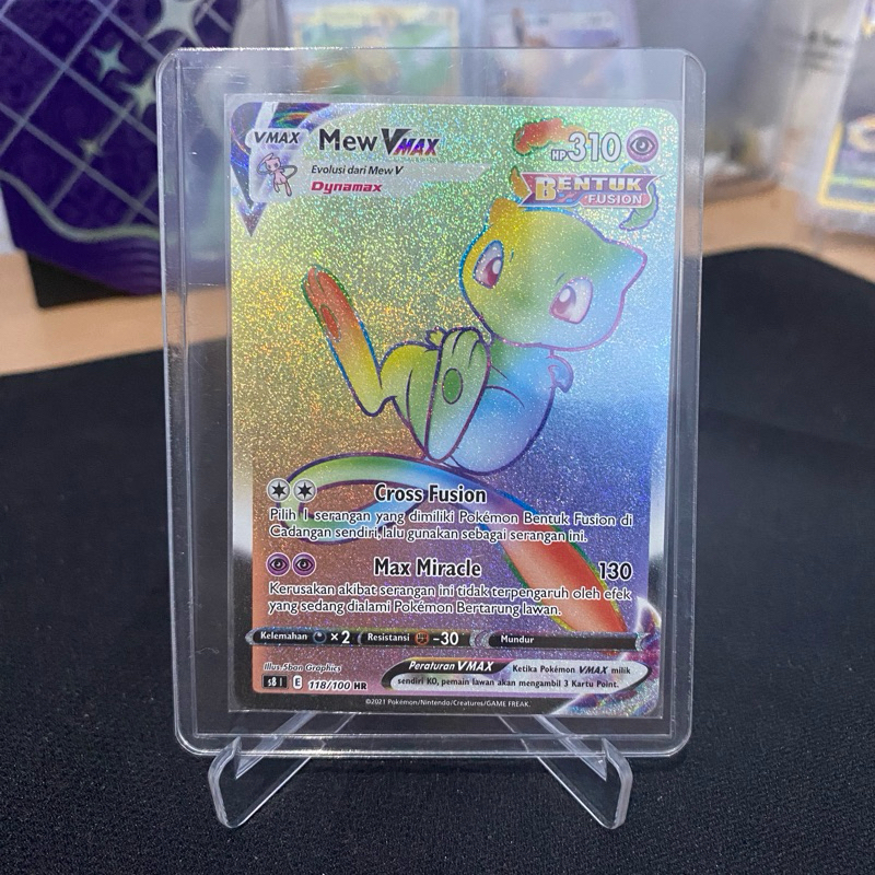 Mew Vmax HR 118/100 TCG Pokemon Indonesia