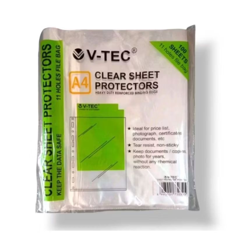 

clear sheet protectors A4 lembaran plastik file folder (100 lembar)