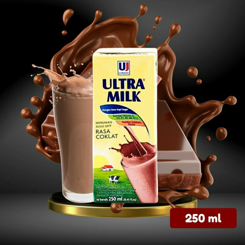 

SUSU ULTRAMILK 250 ML RASA COKLAT KEMASAN 1 DUS