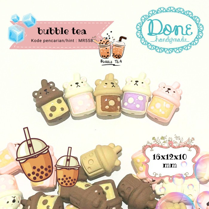 done handymade manik boba manik bubble tea manik es boba diy meronce MR558