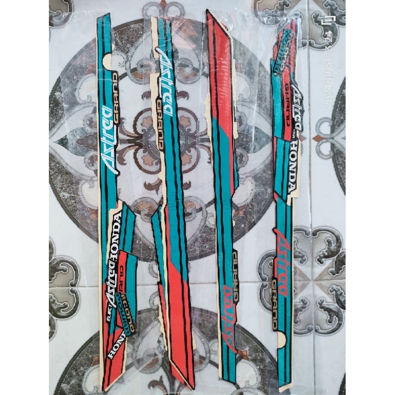 Striping Astrea Grand Bulus 1991 1992 tosca special edition / stiker bodi motor grand warna biru tos