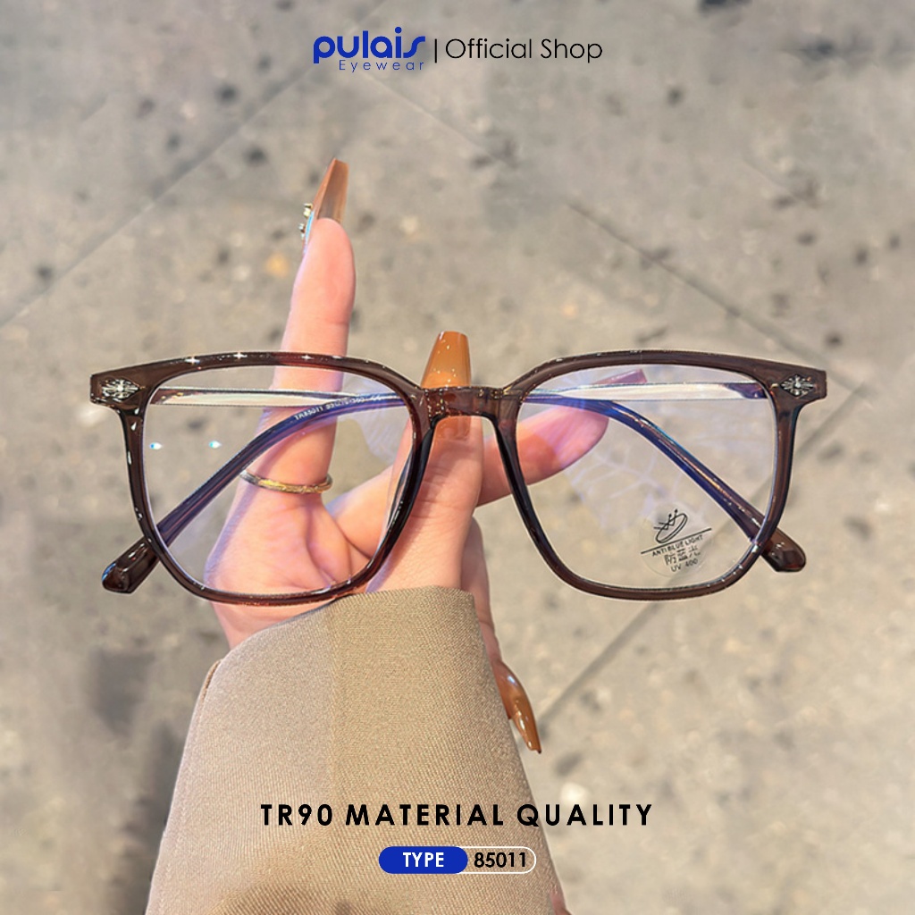 Pulais Eyewear Kacamata Minus Bahan TR Titanium Bentuk Kontak Ringan Kacamata Daily Pria dan Wanita 