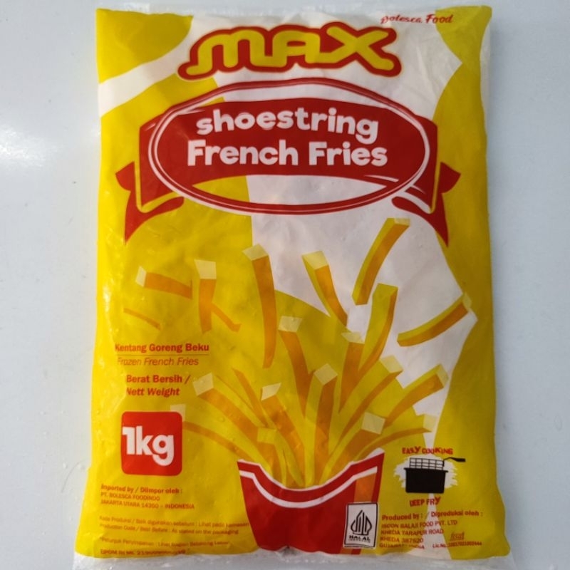 

Max Shoestring French Fries Kentang Goreng Beku 1 Kg