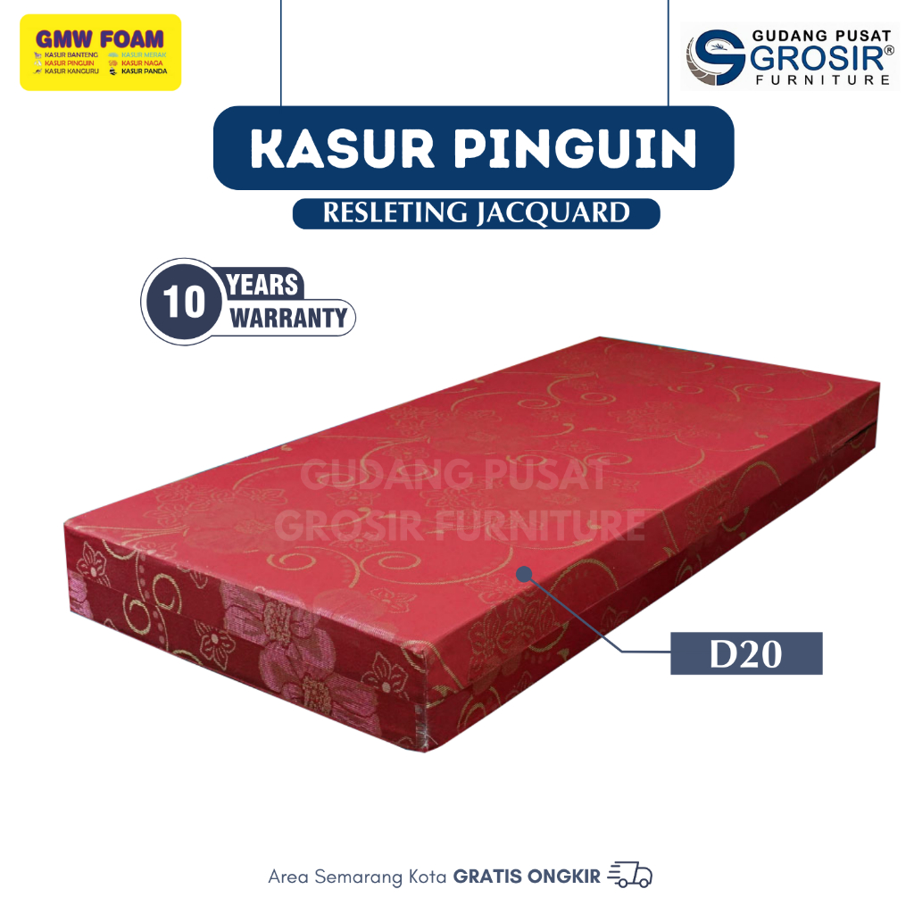 GMW Foam - Kasur Busa - Pinguin - Resleting Jacquard