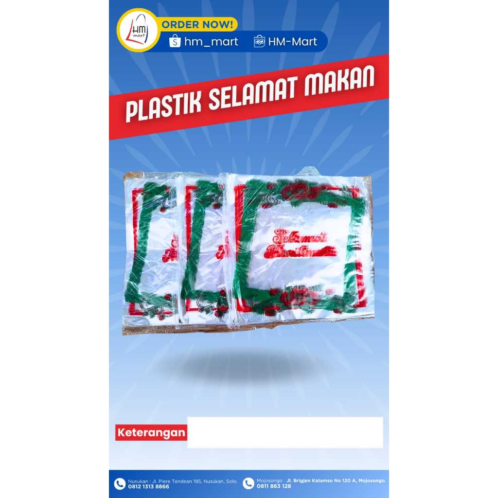 Plastik Selamat Menikmati Uk 18x18Cm
