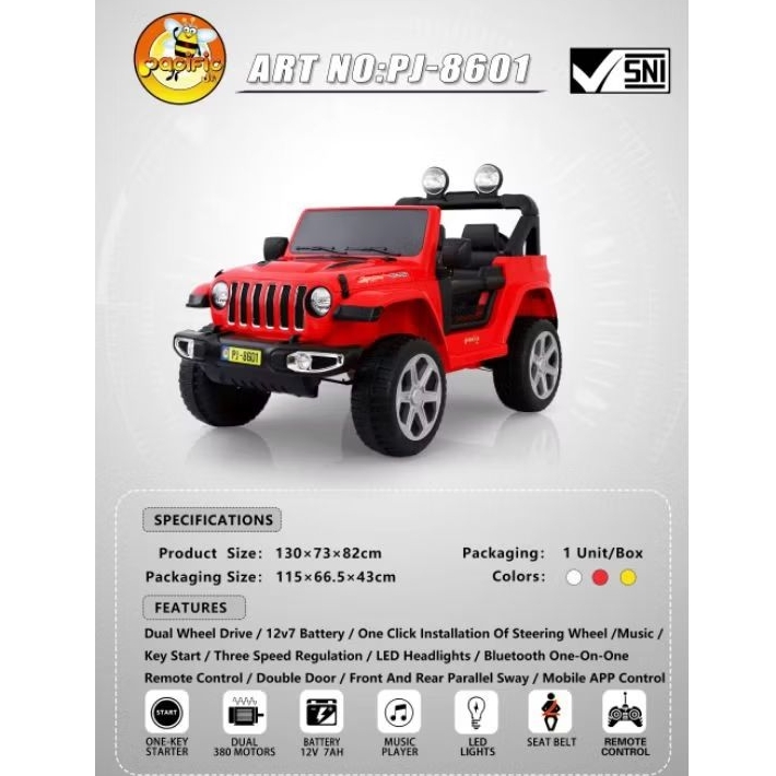 PROMO Mobil aki anak pacific PJ-8601 PJ8601 PJ 8601+ PJ8601+