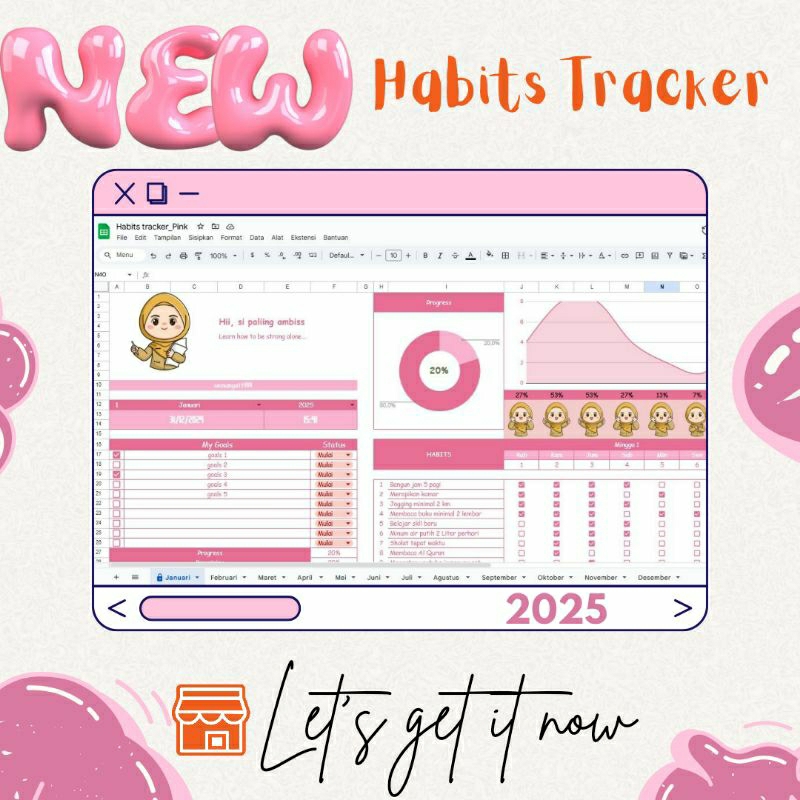 

Habits tracker 2025 | Journaling | Produktivitas