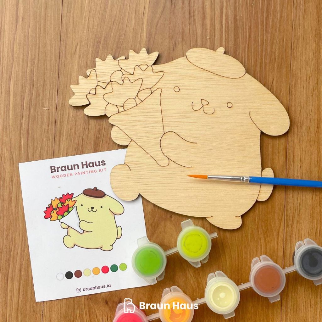 

BraunHaus DIY Wooden Painting Kit - Mainan Edukasi Anak Mewarnai Souvenir Hampers Pompompurin