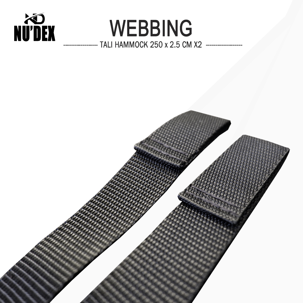 Tali Hammock 2 Webing Nilon Panjang 250 X 2.5 Cm Harga Satu Pasang Webing / Bukan Webing Tubular