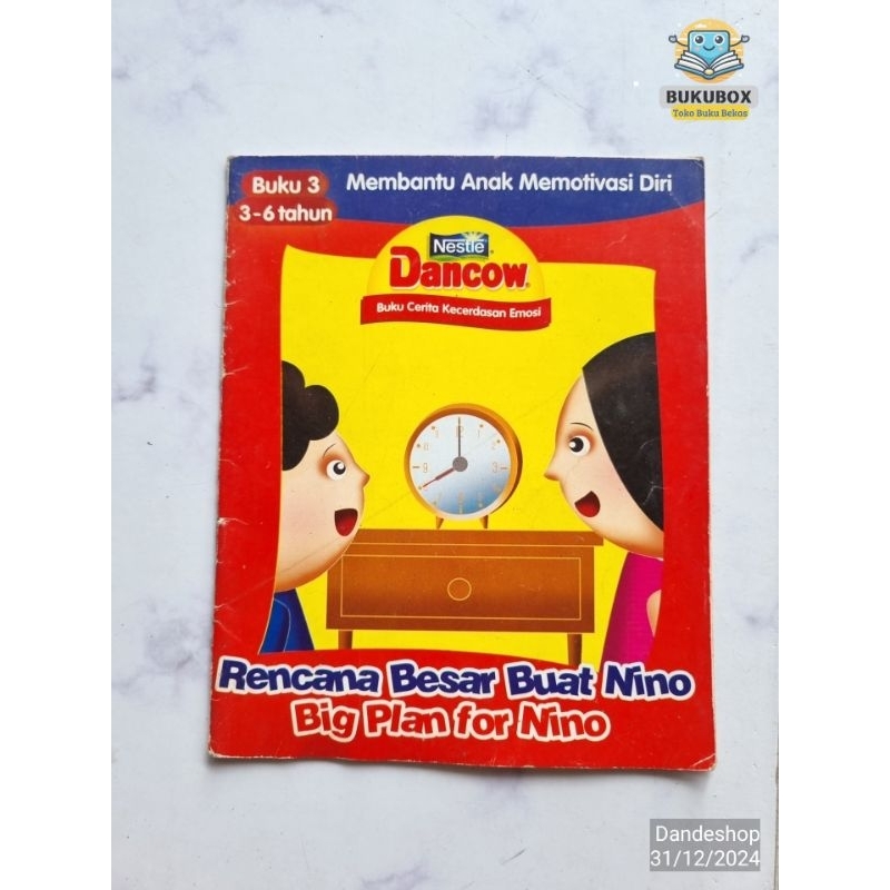 Rencana Besar Buat Nino - Dancow Buku cerita kecerdasan emosi BILINGUAL - Buku Cerita Anak Bekas Pre