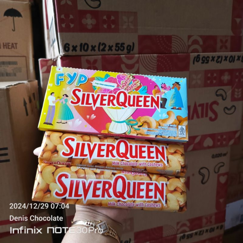 

Coklat Silverqueen 55gr isi 10