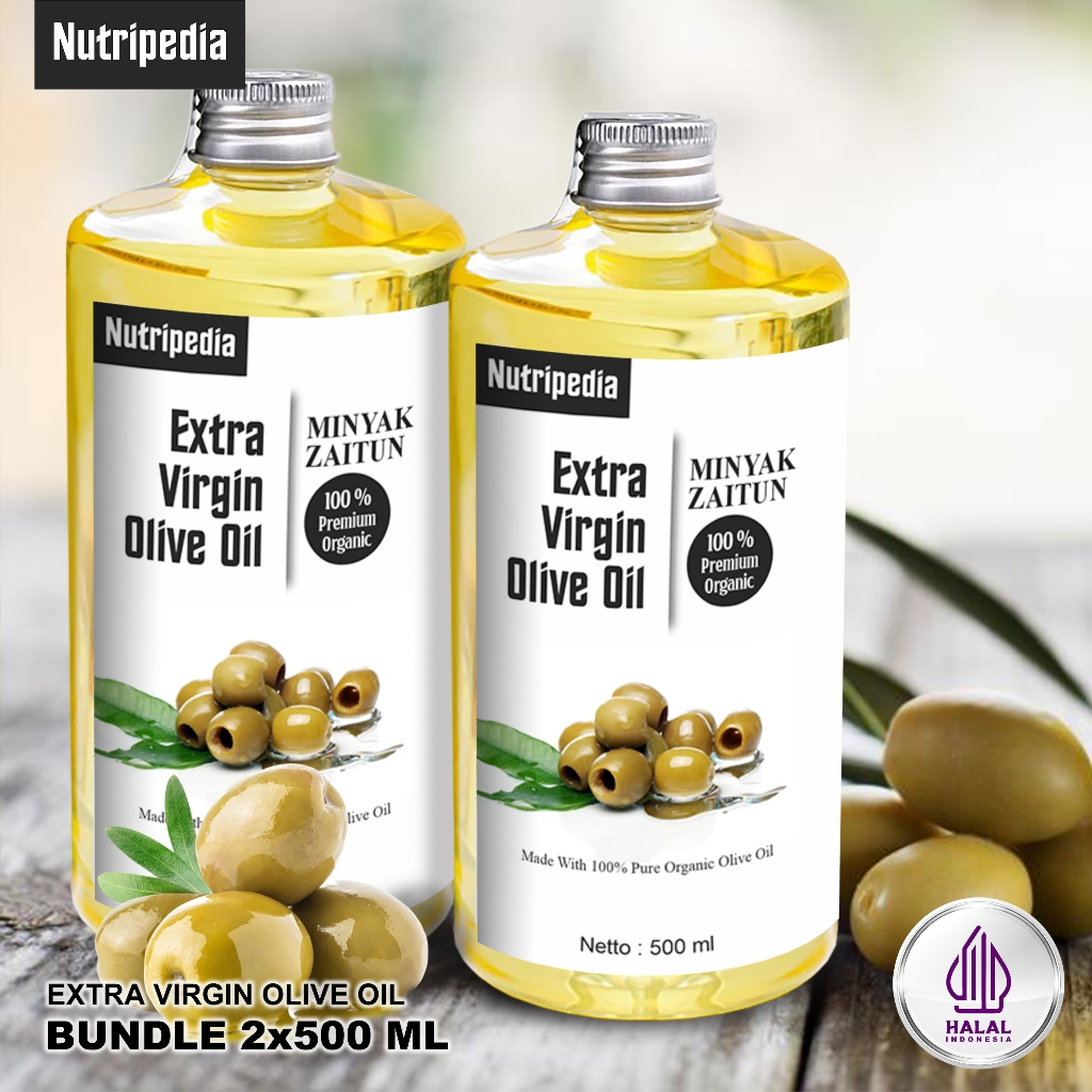 

NUTRIPEDIA - EXTRA VIRGIN OLIVE OIL / EVOO UNTUK MINUM / MINYAK ZAITUN 1 LITER UNTUK MASAK