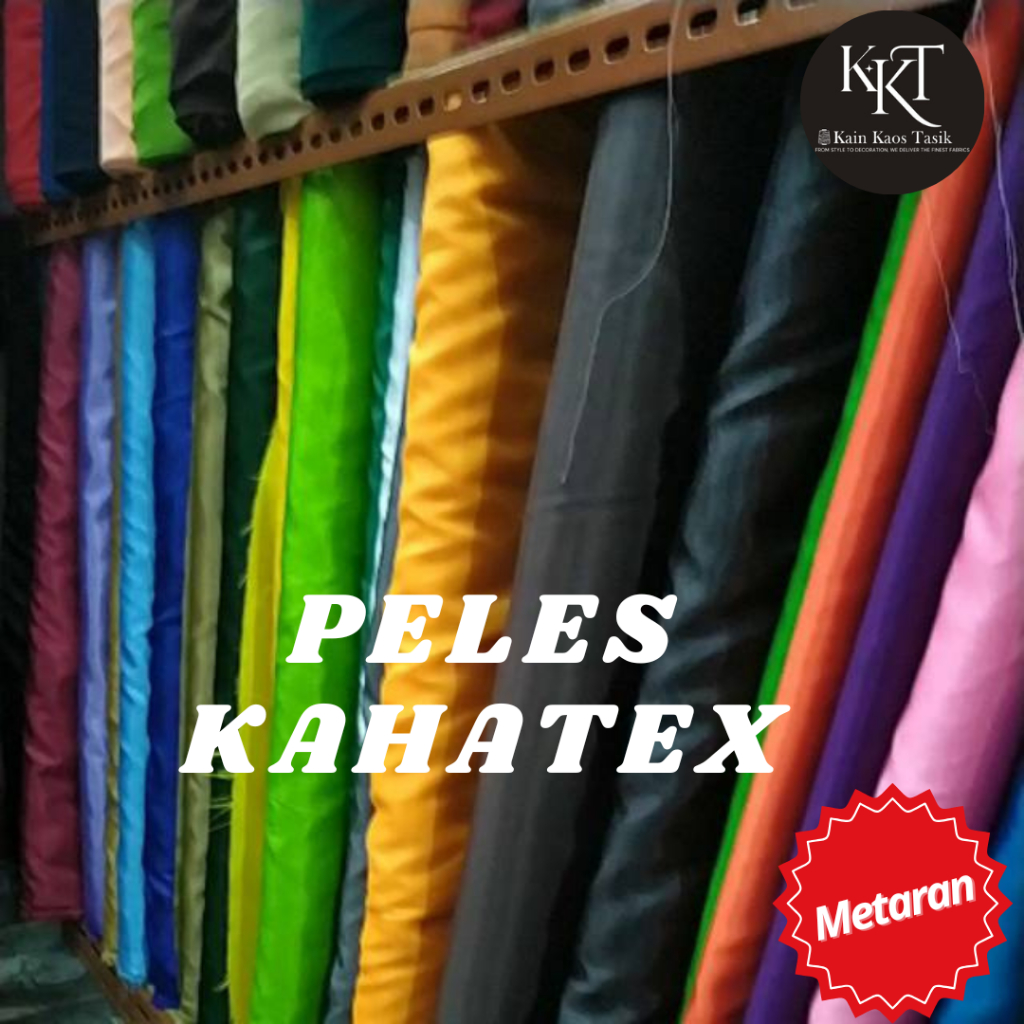 Kain Peles Meteran Kahatex Bahan Furing Lapisan Kebaya Brukat Backdrop Dekorasi