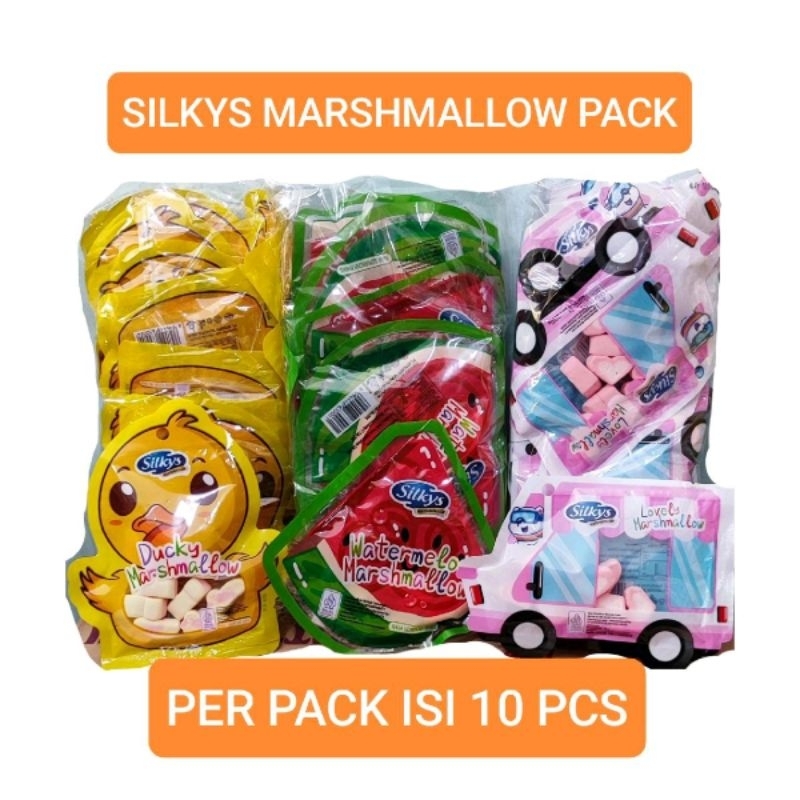 

PROMO [30 PCS] SILKYS MARSHMALLOW MURAH GAMBAR BEBEK | SEMANGKA PACK ISI 10 PCS
