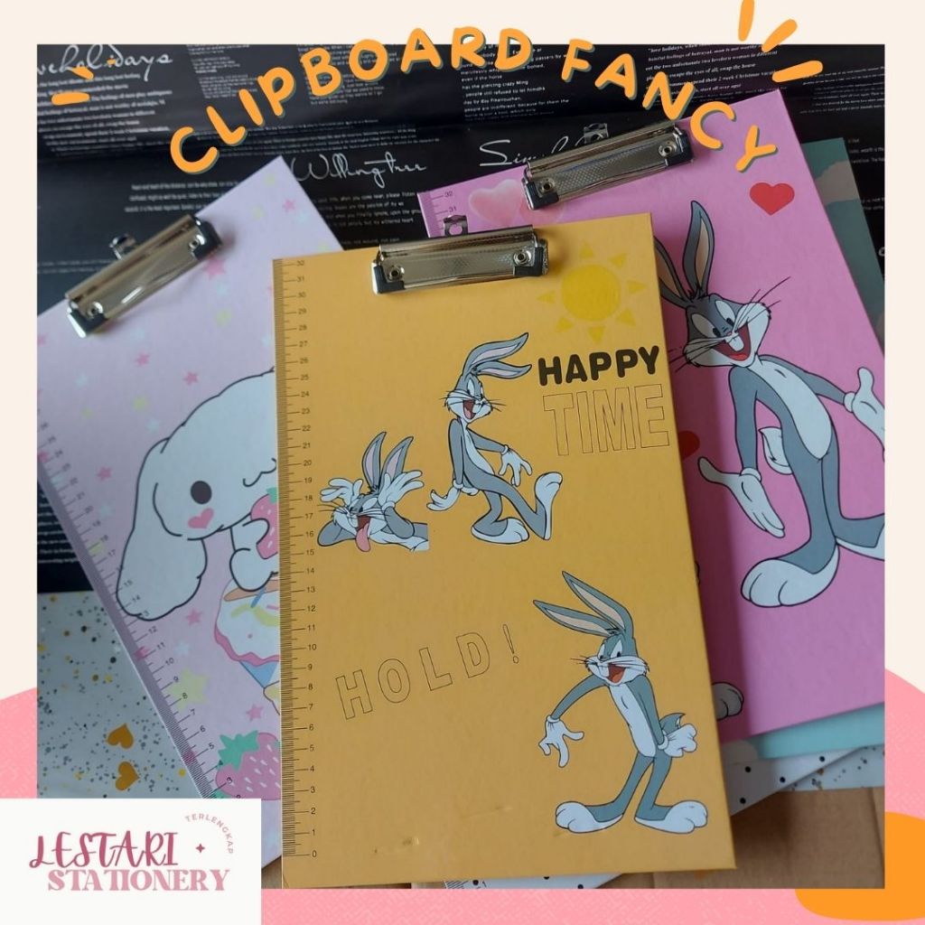 

Papan Ujian Fancy Motif | Clipboard Fancy Cute | papan ujian Lucu | Lestari Stationery