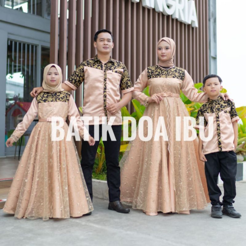 Baju couple pasangan lebaran couple keluarga gamis couple keluarga gaun couple ibu anak gamis brukat