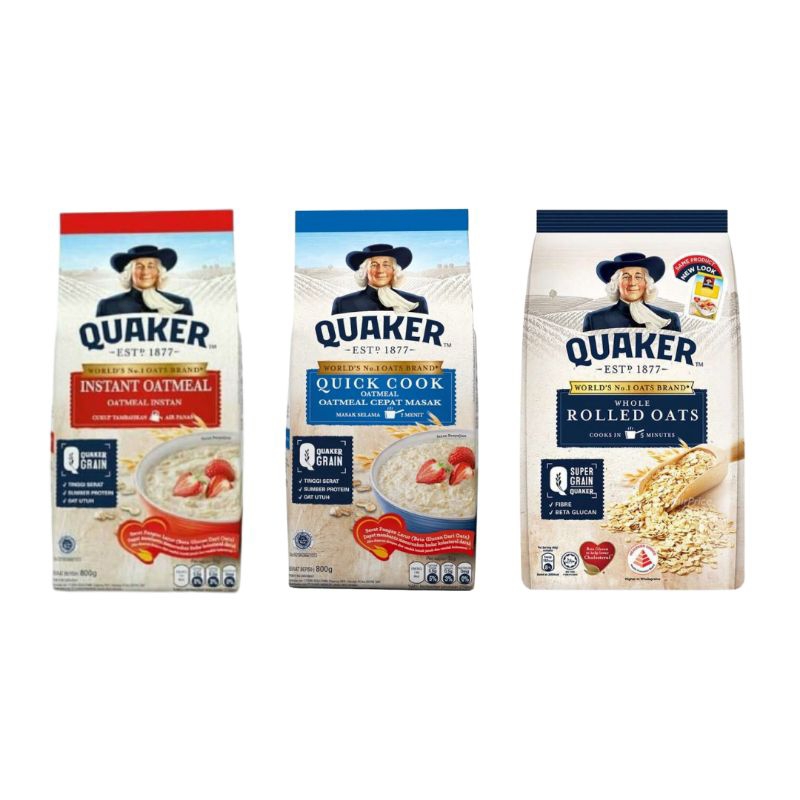 

Quaker Oat Instant/Quick Cooking/Rolled Oats 800g