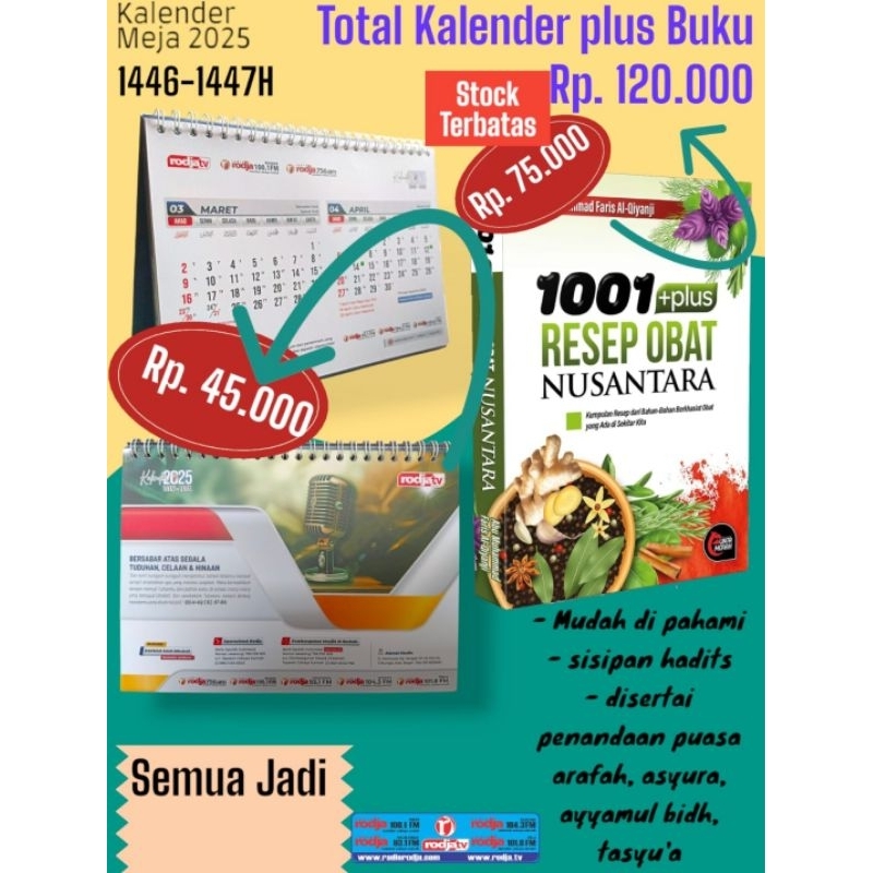 promo buku resep karya shinse Abu Muhammad bonus kalender meja rodja