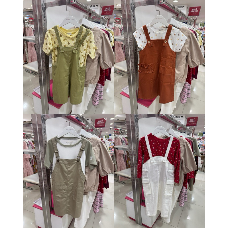 PITO DITO - NEW Set Overall Anak Perempuan (3-14 Tahun)