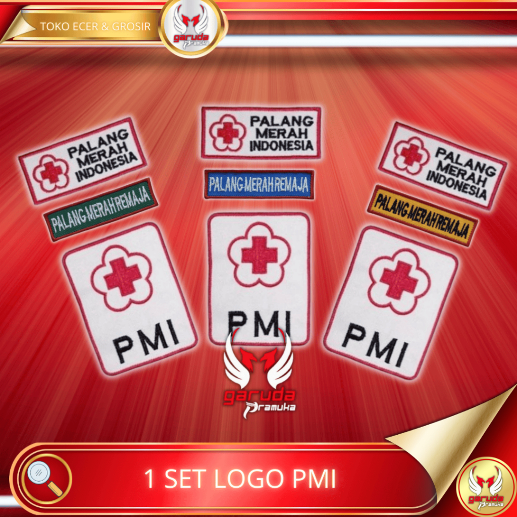 1set isi 3pcs bet PMI PMR mula madya wira bordir