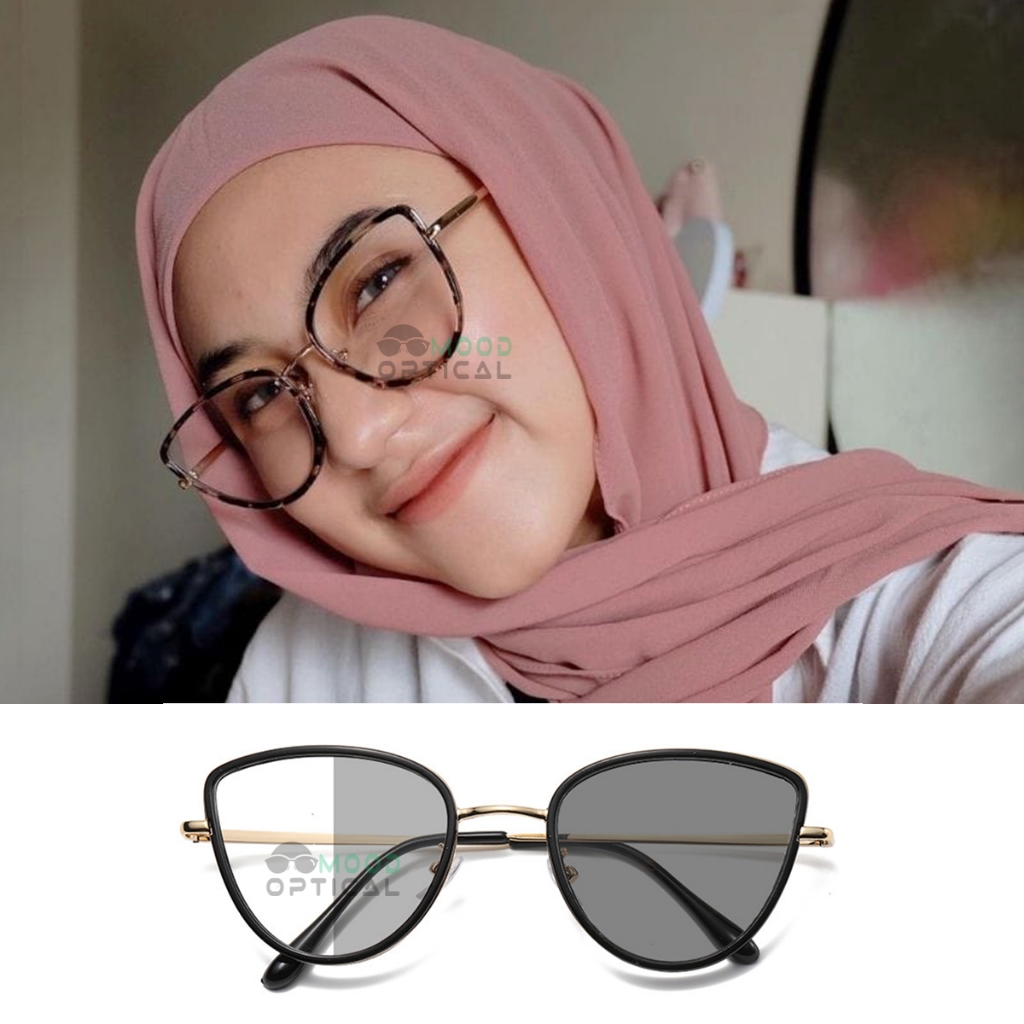 [ NEW ]FRAME KACAMATA KUALITAS PREMIUM LENSA BLUERAY | PHOTOCROMIC | BISA MINUS FREE BOX LAP F-95825