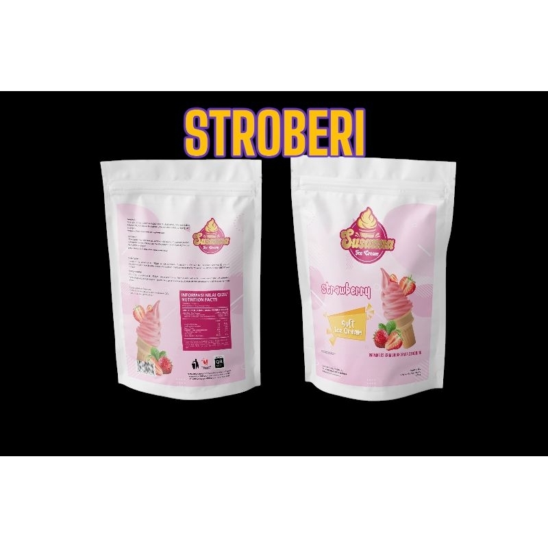 

Susanna stroberi soft es krim bubuk strawberry soft ice cream powder