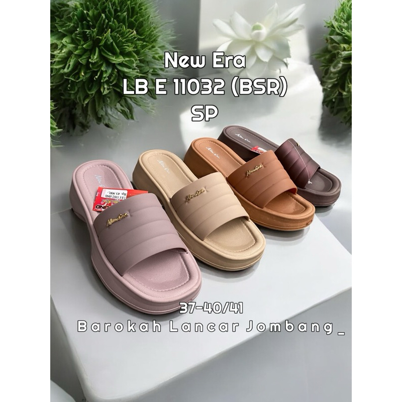 SANDAL SLOP WEDGES KARET WANITA NEW ERA LB 11032 ORIGINAL BY NEW ERA
