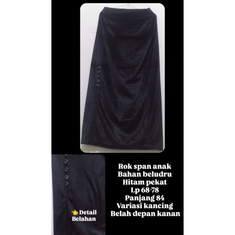 preloved rok hitam span anak