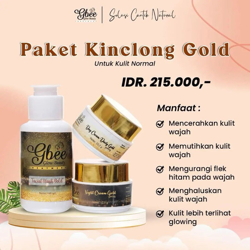 PAKET KINCLONG GOLD/Paket Mencerahkan/Flek/Gbee Glow Beauty