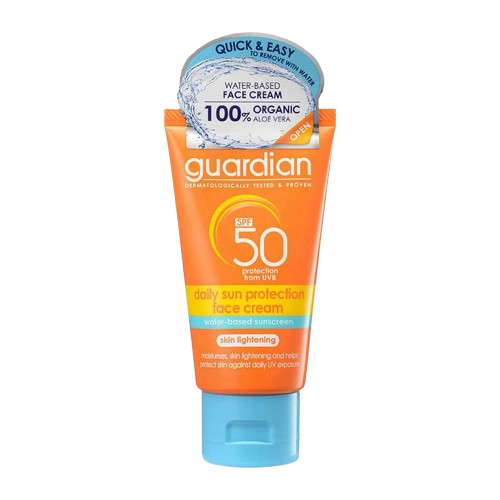 GUARDIAN DAILY SUN PROTECTION FACE CREAM SPF 50 WATER BASED SUNSCREEN SKINLIGHTENING 50ML