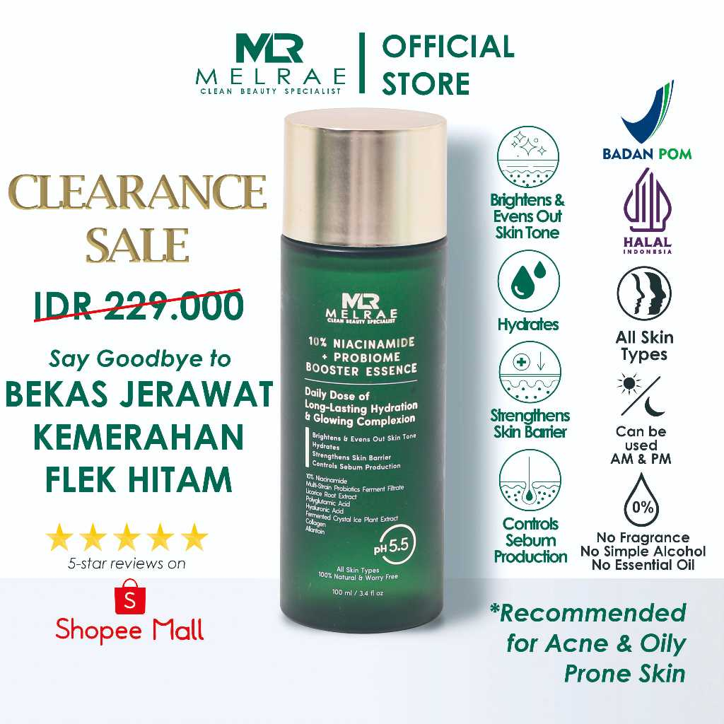 [CLEARANCE SALE] Melrae 10% Niacinamide + Probiome Booster Essence - Serum