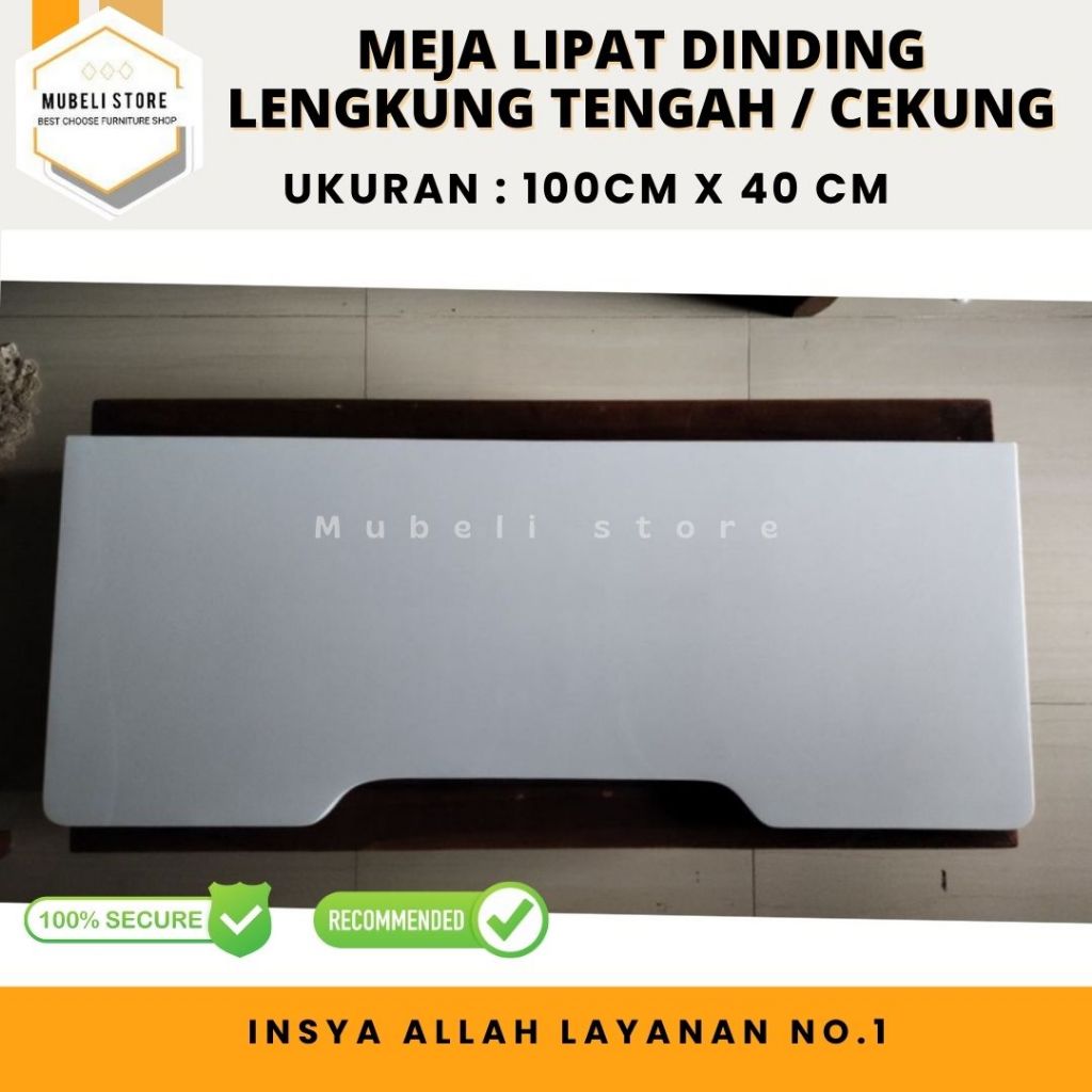 Mubeli Store - Meja Lipat Dinding Meja Laptop Meja Gantung LENGKUNG TENGAH Rak Belajar Tempel Minima
