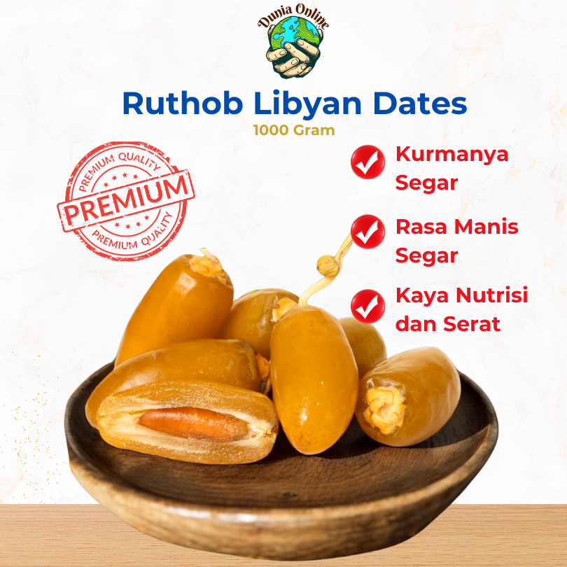 

KURMA Ruthob Libya 1KG Fresh Kurma Muda (KURMA FROZEN)