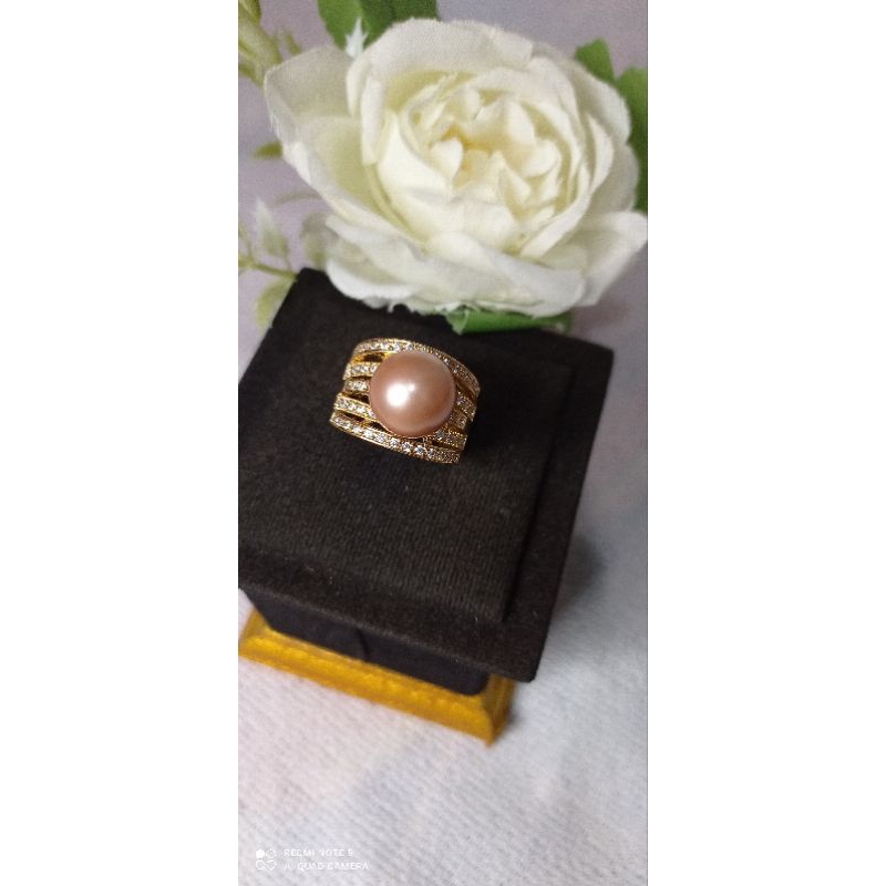 cincin rhodium/cincin rhodium mutiara