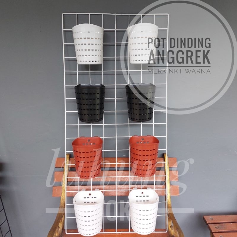 Pot dinding bunga anggrek ukuran kecil remaja multifungsi produk lokal estetik Indonesia