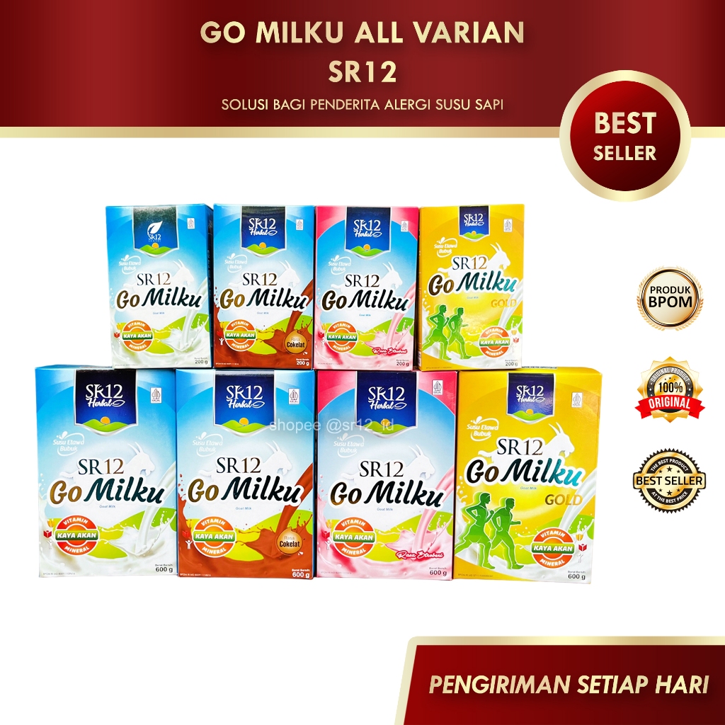 

GO MILKU ALL VARIAN SR12 / GOMILKU SR12 / SUSU KAMBING ETAWA SR12