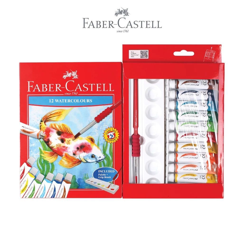 

Faber-Castell Watercolour tube Cat Air 12 ml - 12 colours