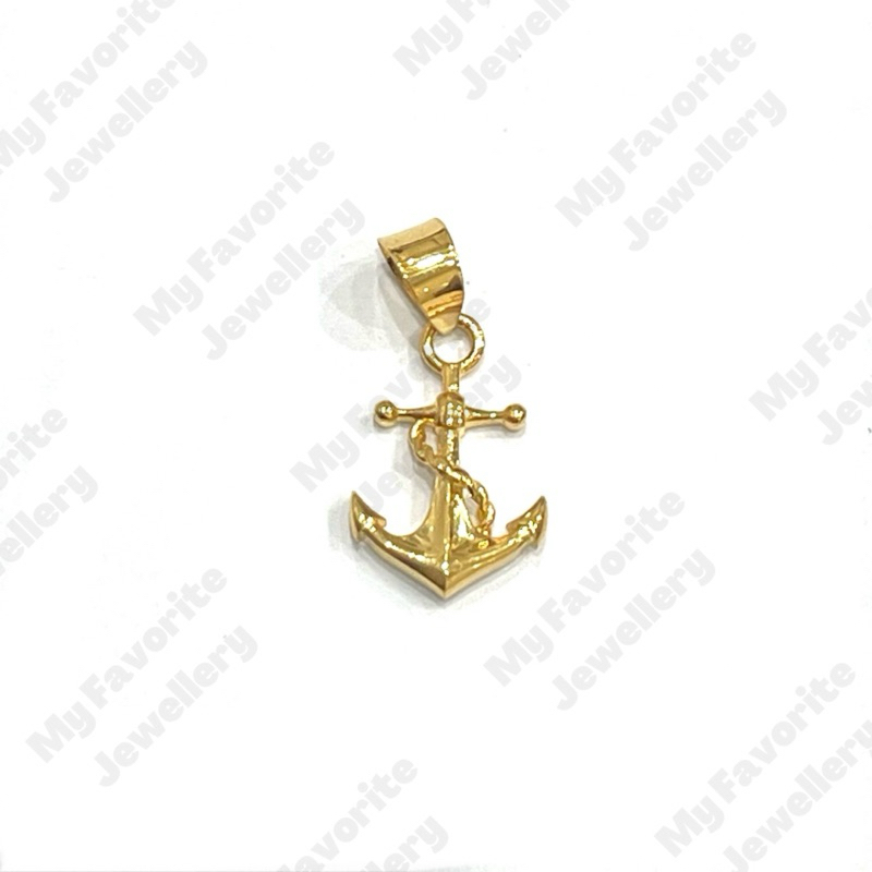 Kalung dan Liontin Jangkar EMAS ASLI Kadar 700 dan 875