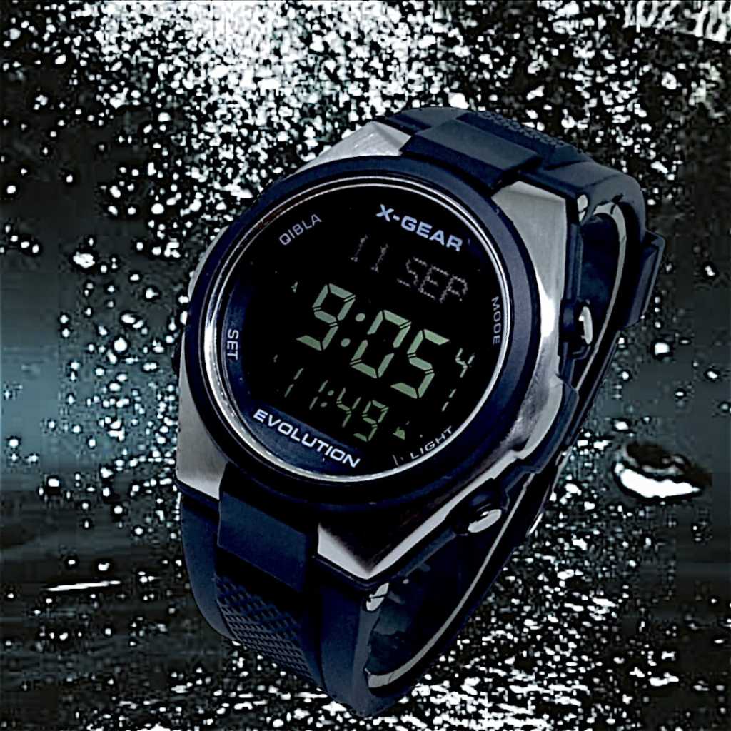 Jam Tangan Pria Digital Olahraga Multifungsi Water Resistant Tali Silikon X-Gear 01