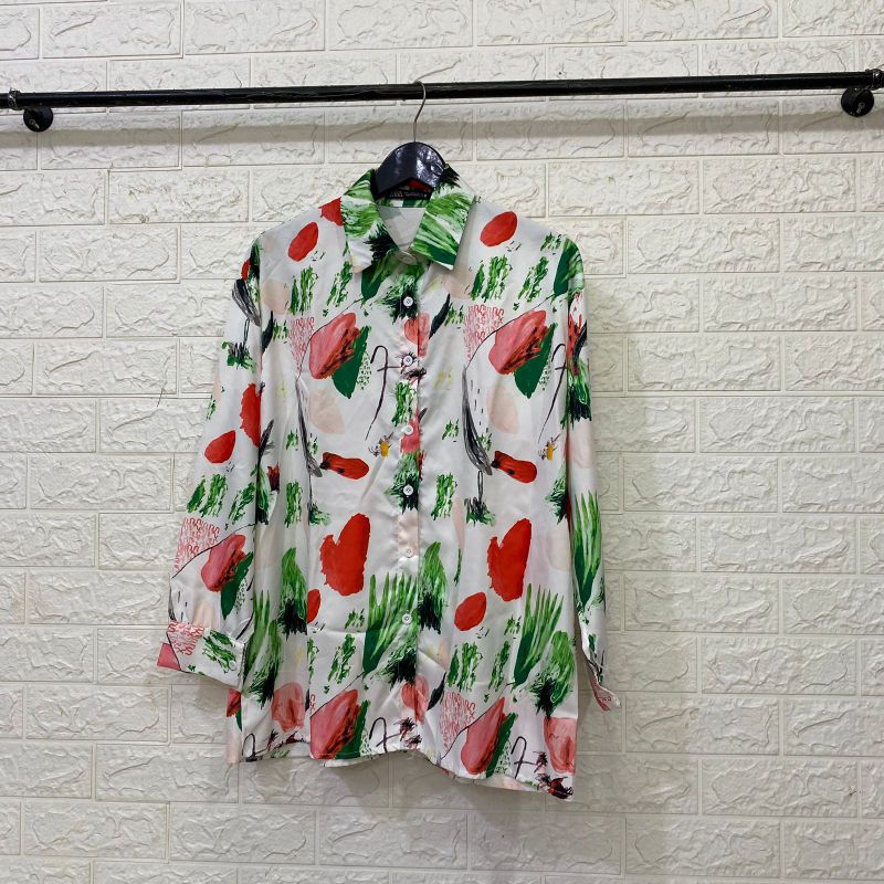 ATASAN KEMEJA MOTIF ABSTRAK WANITA KEKINIAN IMPORT BKK - J33MZ