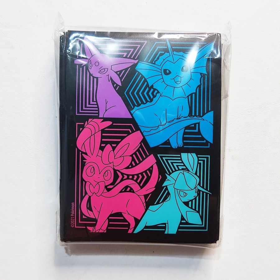 Pokemon Card Sleeve TCG - Evolving Skies ETB Espeon Sylveon Vaporeon Plastik Pelindung Kartu Officia