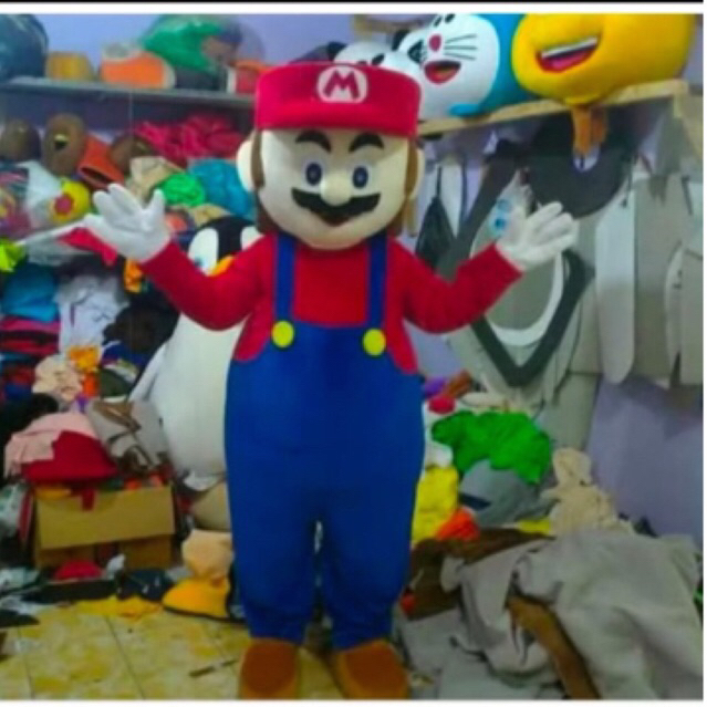 Kostum badut karakter Mario